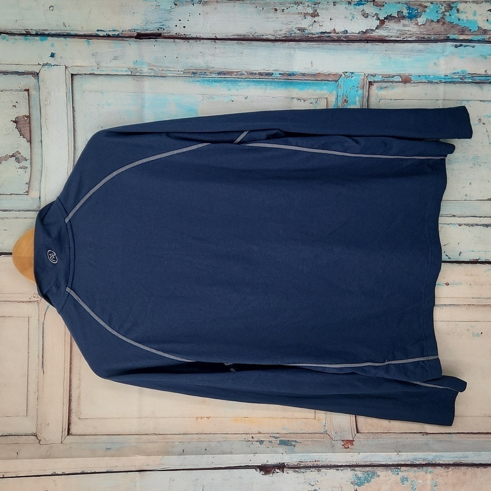 Cloudveil 1/4 Zip Pullover Dark Blue Exposed Heml… - image 4